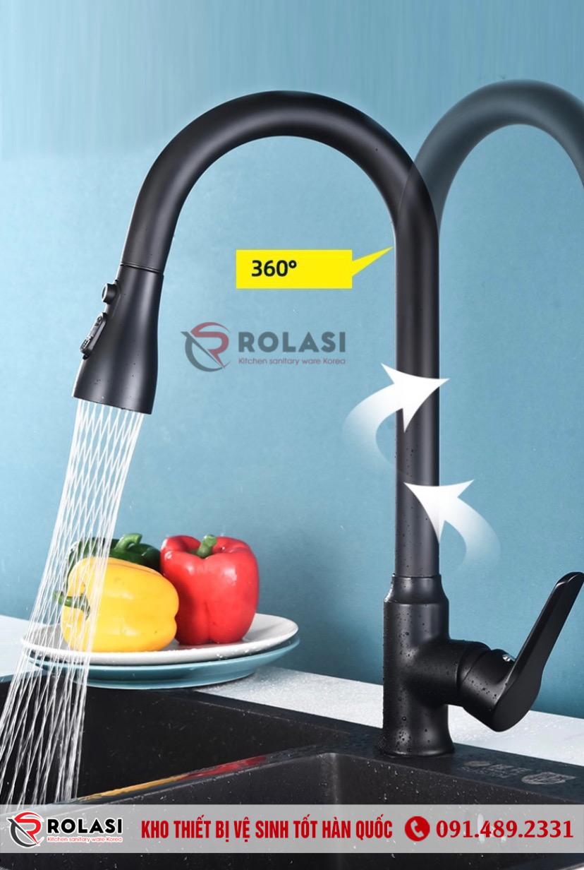 VÒI RỬA BÁT RÚT HÀN QUỐC CAO CẤP R2833D - Ảnh 2