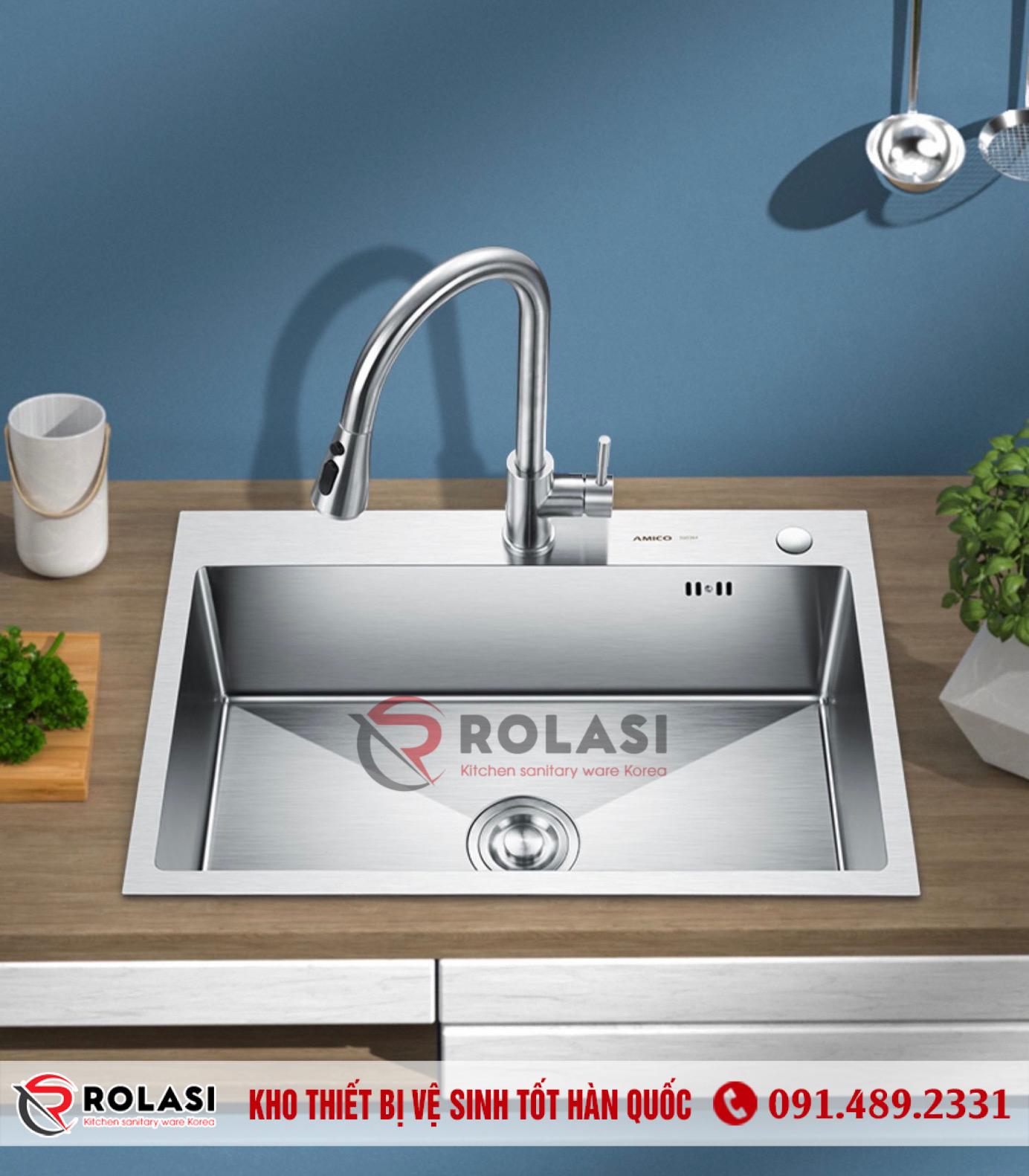 CHẬU RỬA BÁT 1 HỐ ROLASI R6045T - Ảnh 4