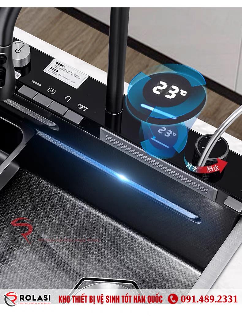 CHẬU RỬA BÁT 1 HỐ ĐA NĂNG 5 PHÍM HÀN QUỐC ROLASI R7546 DN5P - Ảnh 9